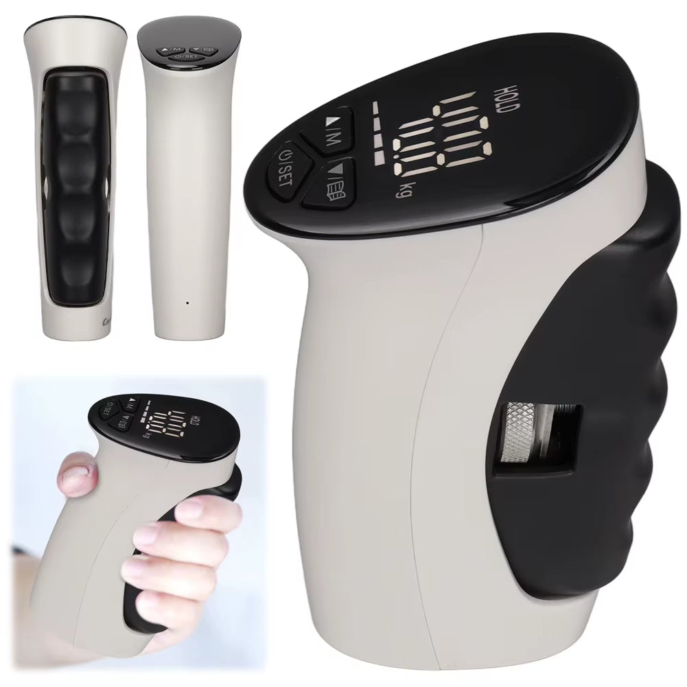 Electronic Grip Strength Meter Accurate Smart Hand Dynamometer Rechargeable Electronic Grip Power Excerciser for Muscle Building