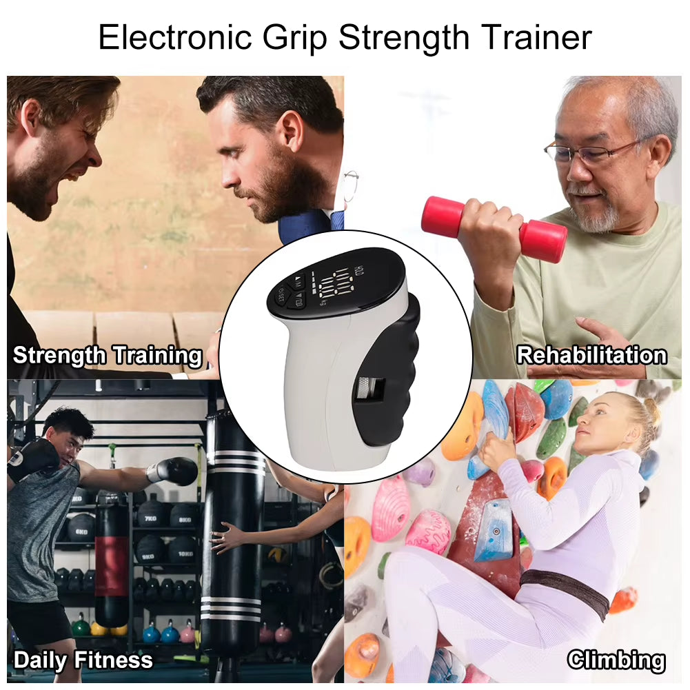 Electronic Grip Strength Meter Accurate Smart Hand Dynamometer Rechargeable Electronic Grip Power Excerciser for Muscle Building